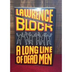 Signed Autographed 1st Edition Book A Long Line of Dead Men by Lawrence Block